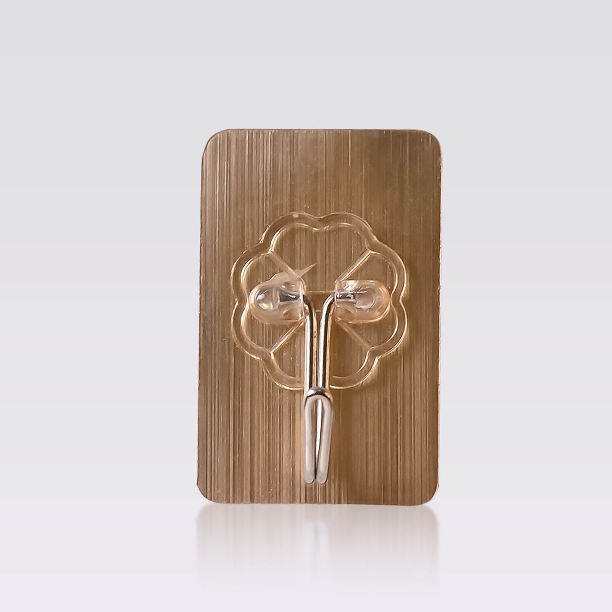 Transparent adhesive wall hook with waterproof and oil-proof feature on kitchen wall