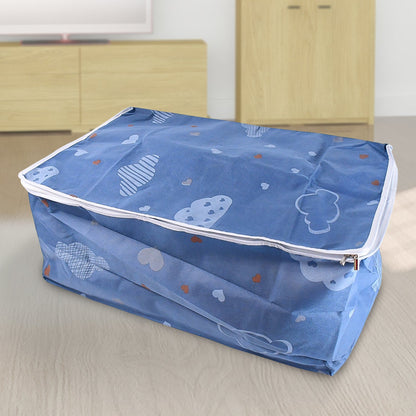  zipper storage cloth bag with large clear window for organizing clothes