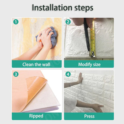 Decorative foam tiles enhancing a living room's wall decor.