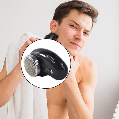 Compact electric shaver designed for on-the-go beard trimming