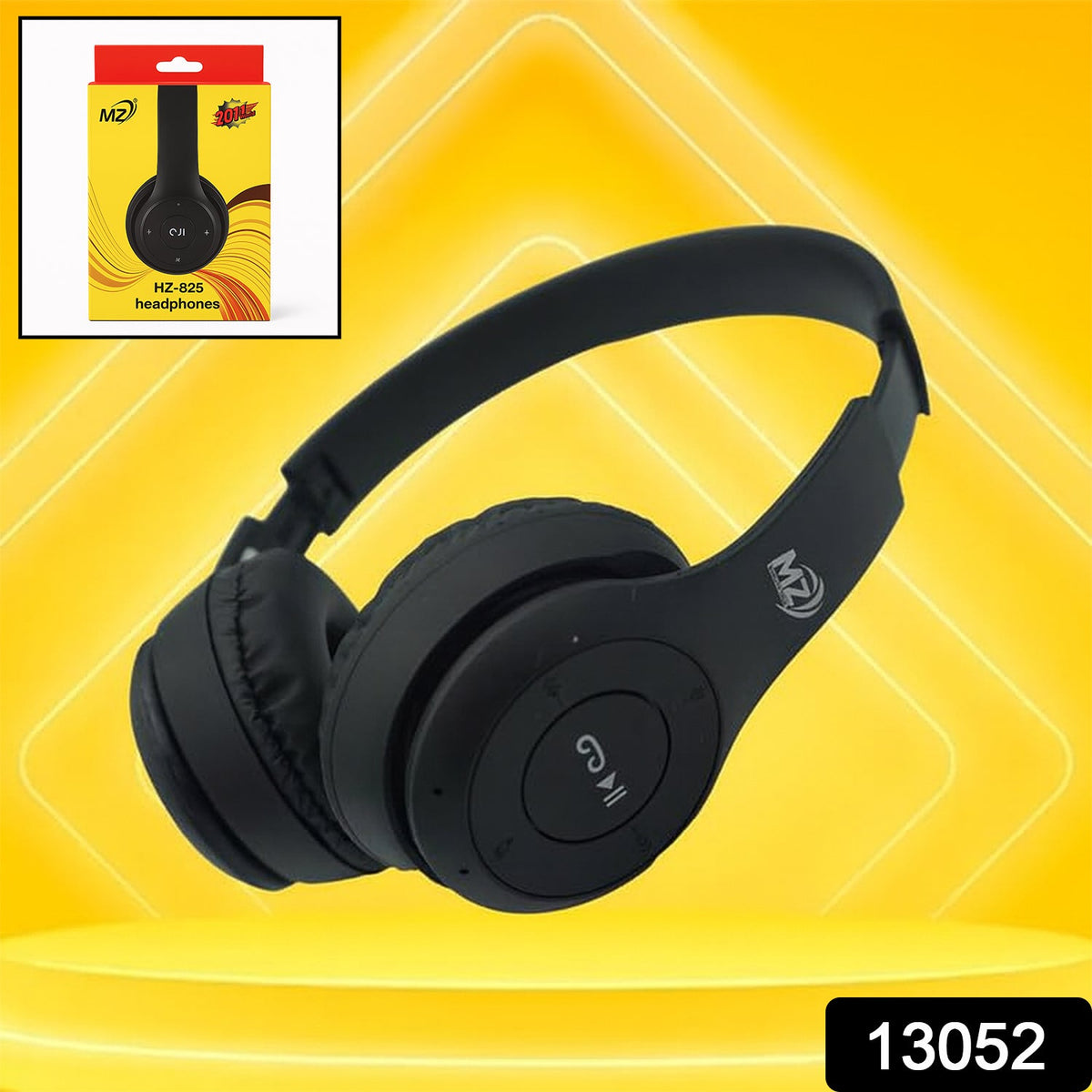 Foldable Wireless Bluetooth Headset shown from the side for portability.