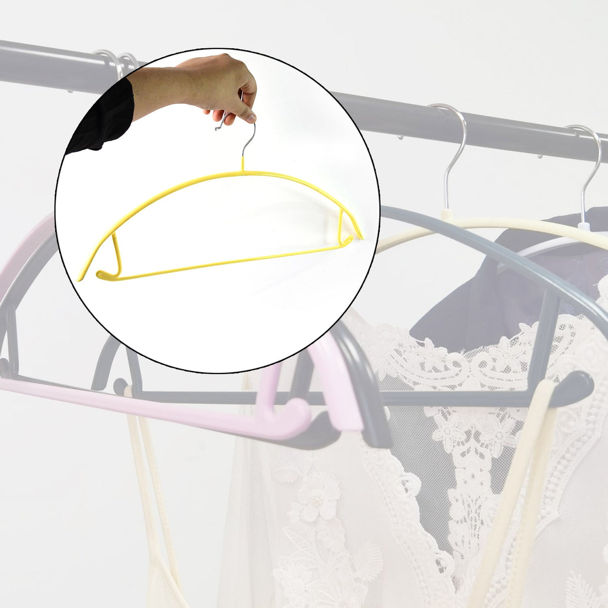 Neutral image of metal clothes hanger