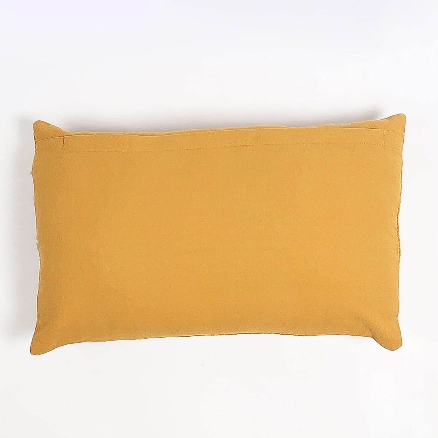 Elegant pillow cover displayed on a bed, enhancing the bedroom's aesthetic.