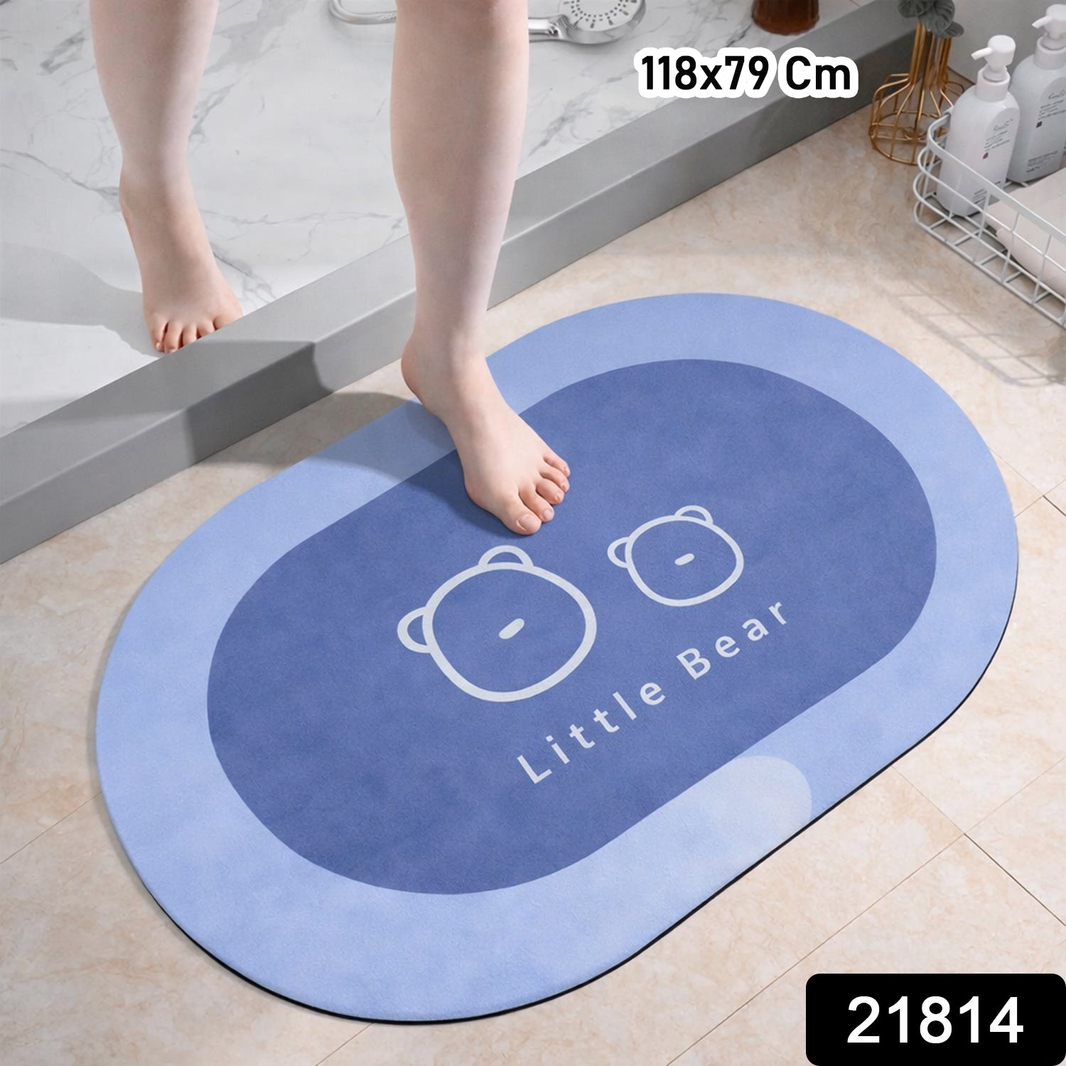 Soft non-slip bath mat for safety and comfort