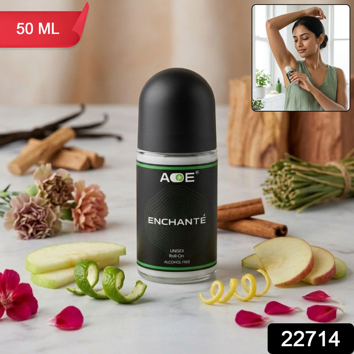 Deodorant for men and women with smooth roll-on application