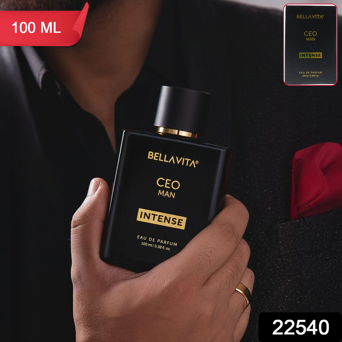 Men's premium perfume spray bottle with sophisticated finish
