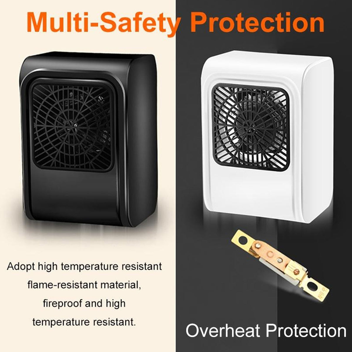 Airvanta room heater with its power cord and plug.