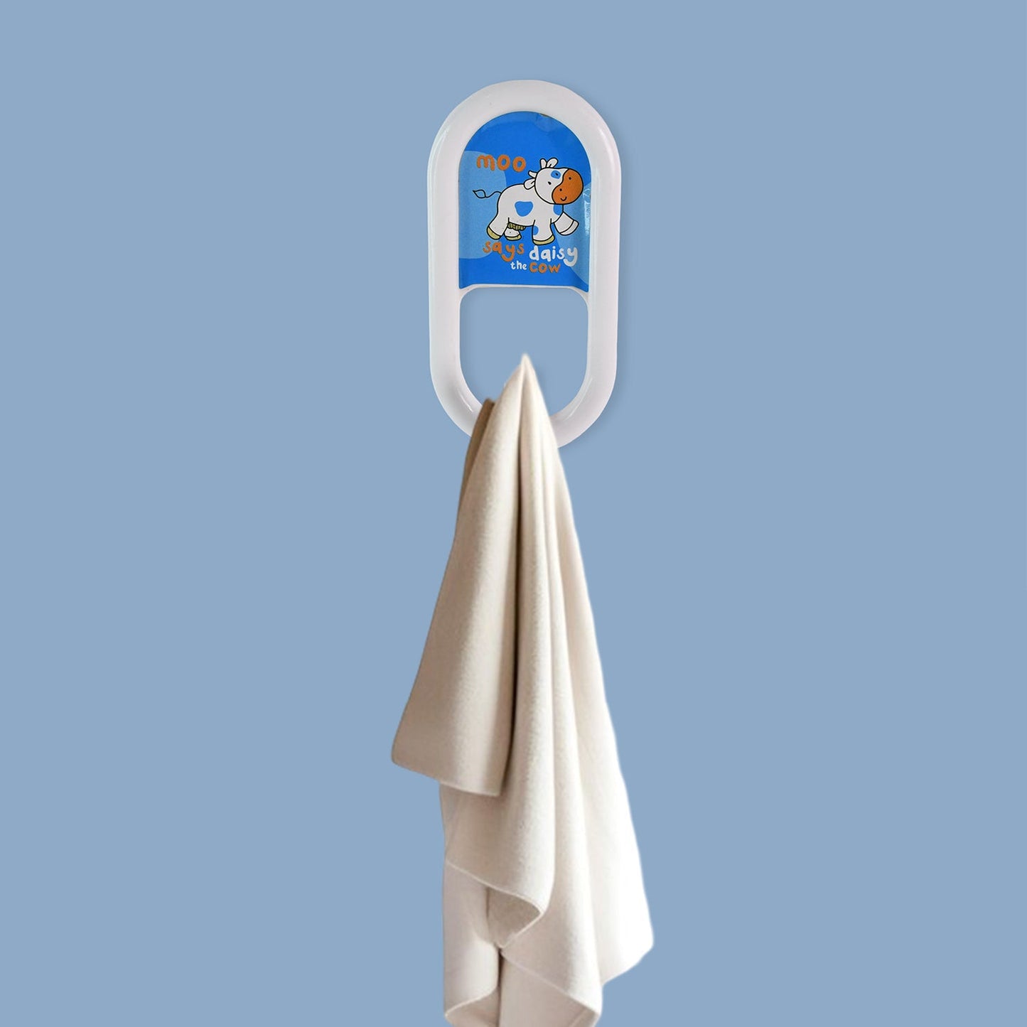 White strong round adhesive wall hook holding keys showing reliable multipurpose use