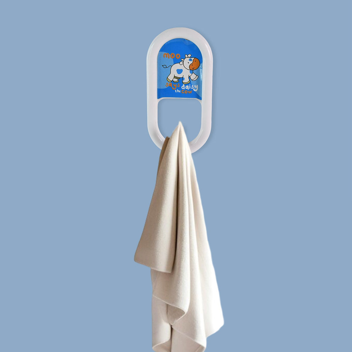 White strong round adhesive wall hook holding keys showing reliable multipurpose use