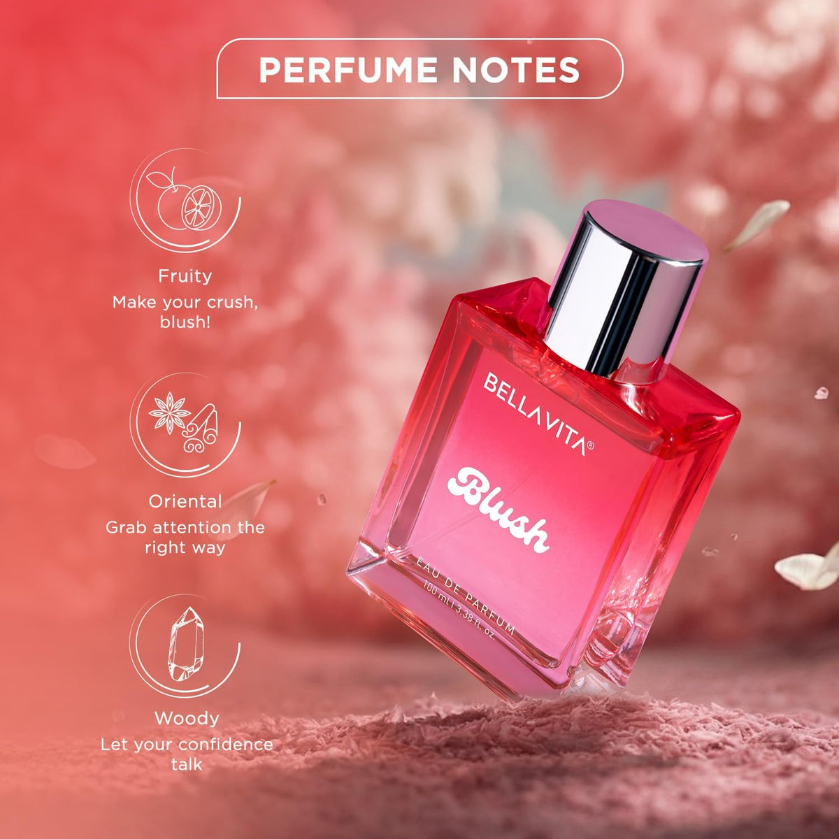 Women perfume showcasing floral fruity notes