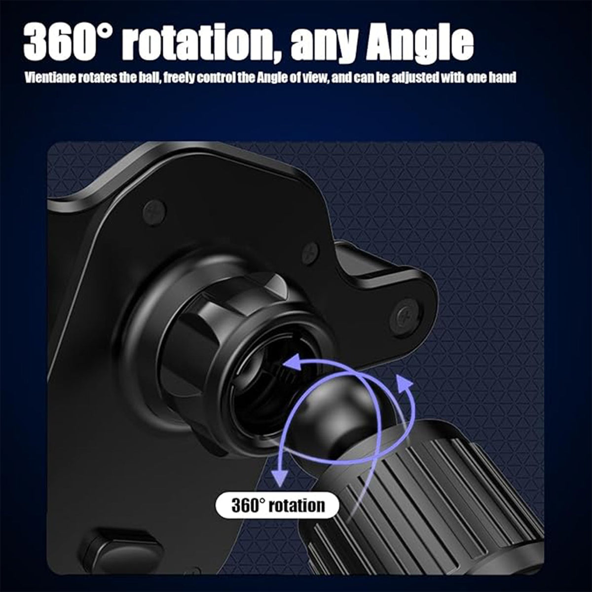 Car phone holder featuring secure silicone-padded air vent clip