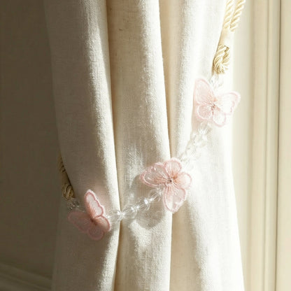 Premium beaded curtain strap with elegant butterfly detail