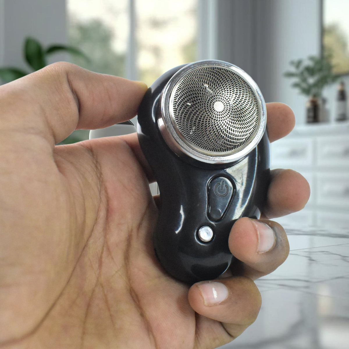 Travel-friendly portable electric shaver for precise facial grooming