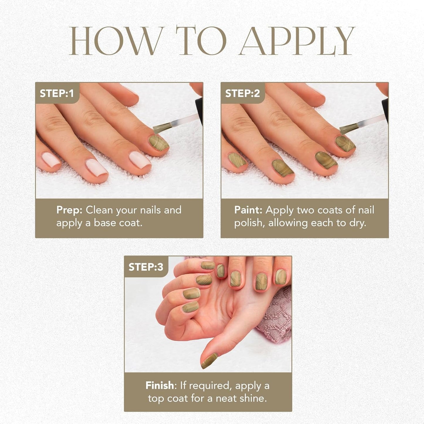 Dazzling gold nails painted with Canvas Gold Metallic Nail Polish for festive look