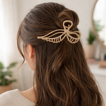Matte finish hair claw clip accessory for women