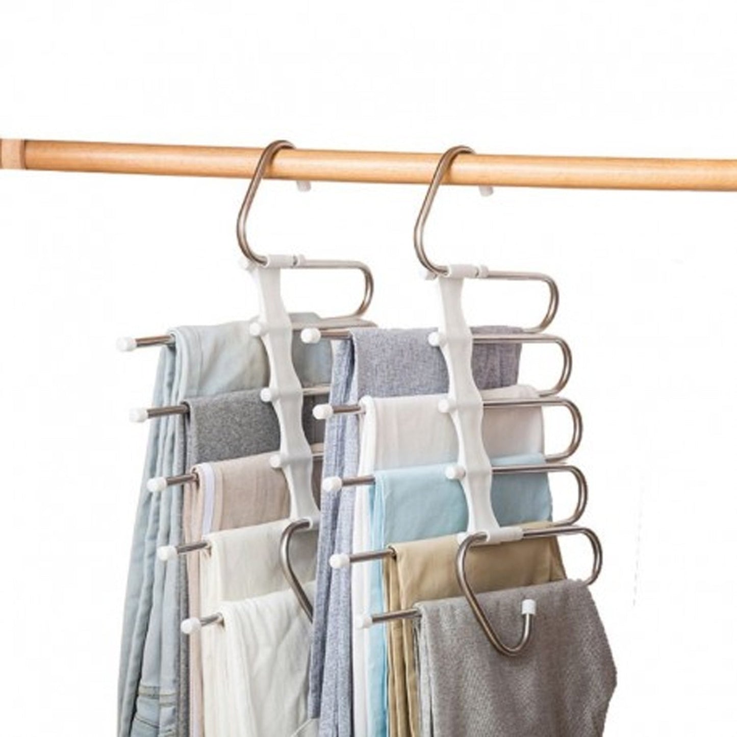 5 in 1 Stainless Steel Foldable Hangers for Clothes Hanging