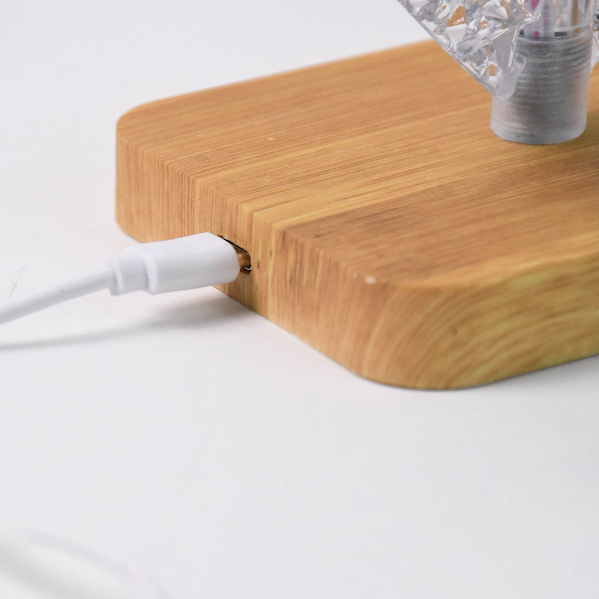 Soft glowing heart LED lamp featuring photo display