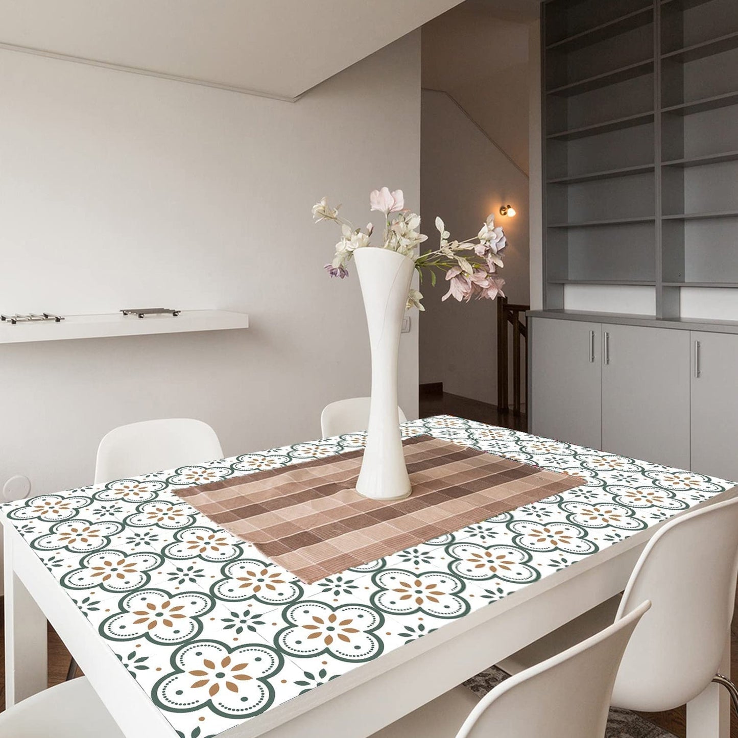 Simple DIY application steps for Bathora's versatile tile stickers.