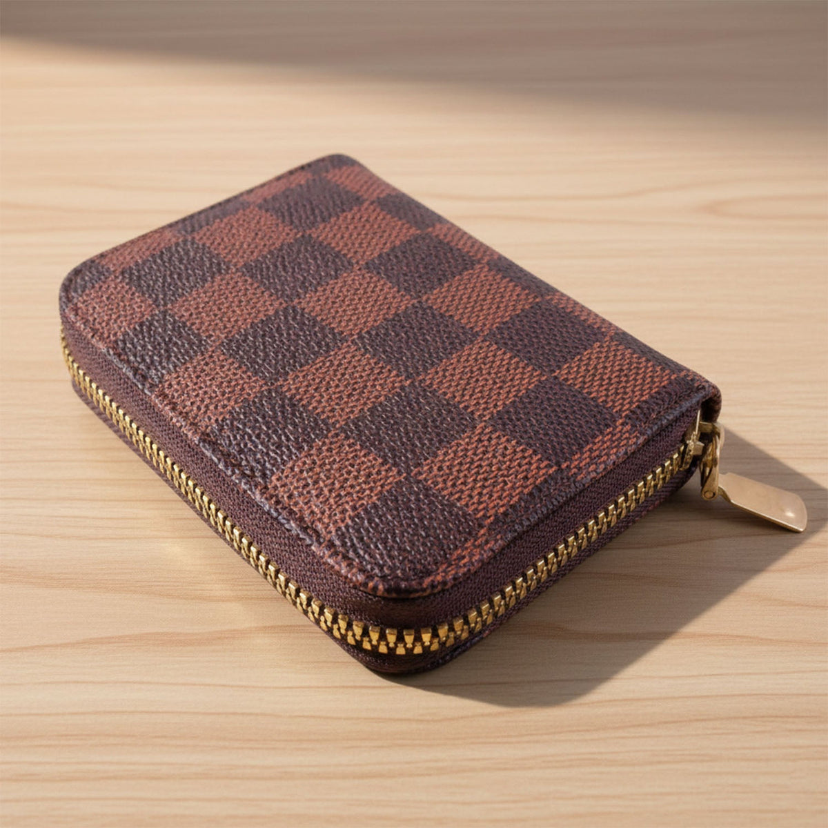 Zipper pouch style card wallet for safe card storage