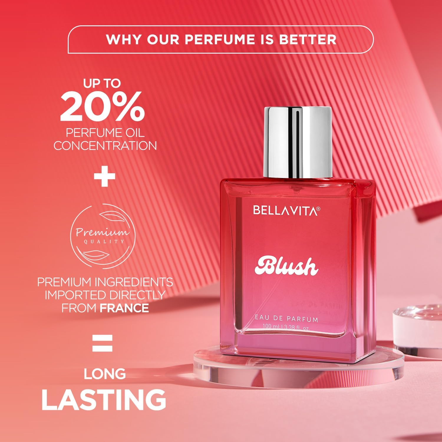 Perfume bottle with sleek design for women