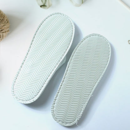 Bathroom slippers with slip-on design for hygienic use in hotels
