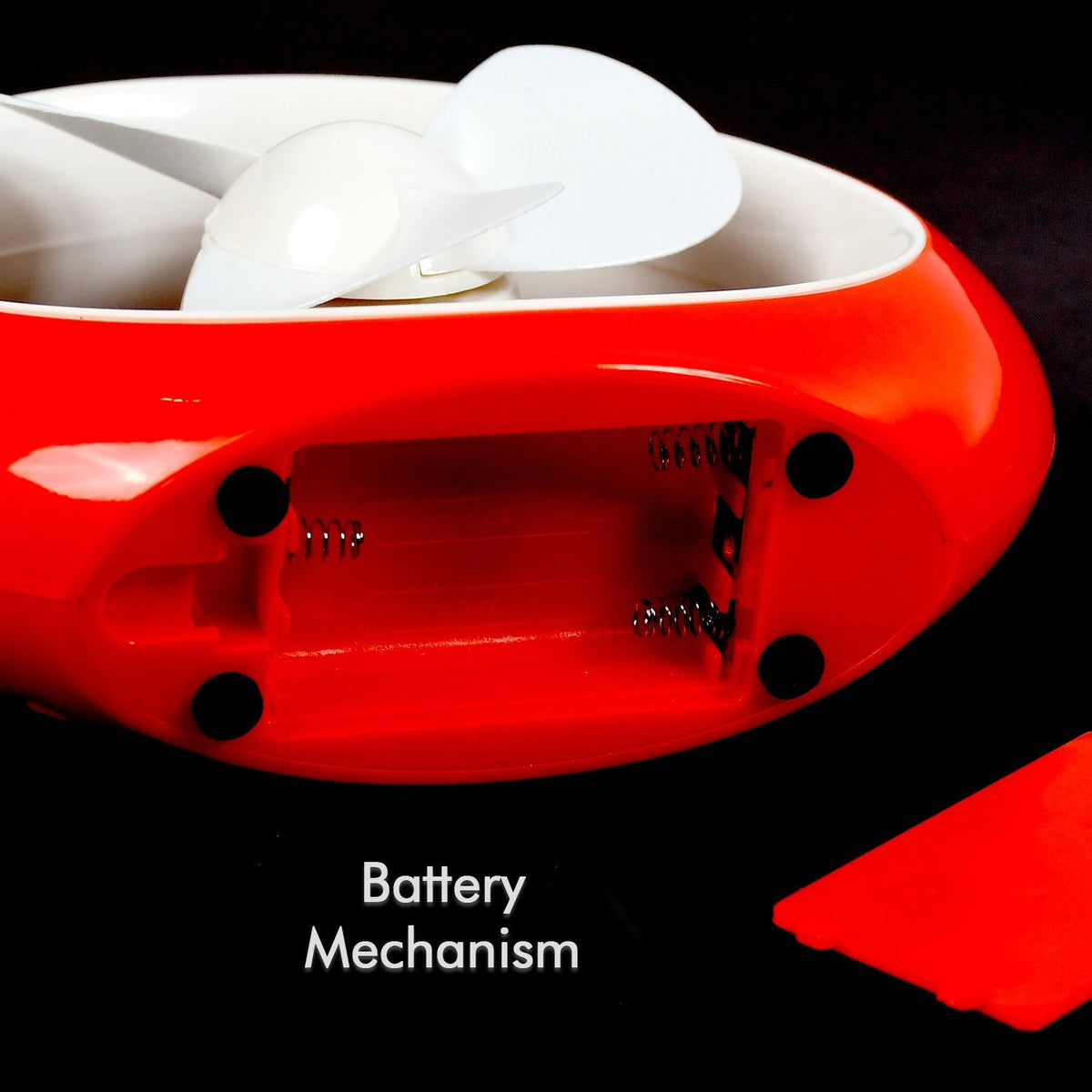 Close-up of USB powered mini desk fan