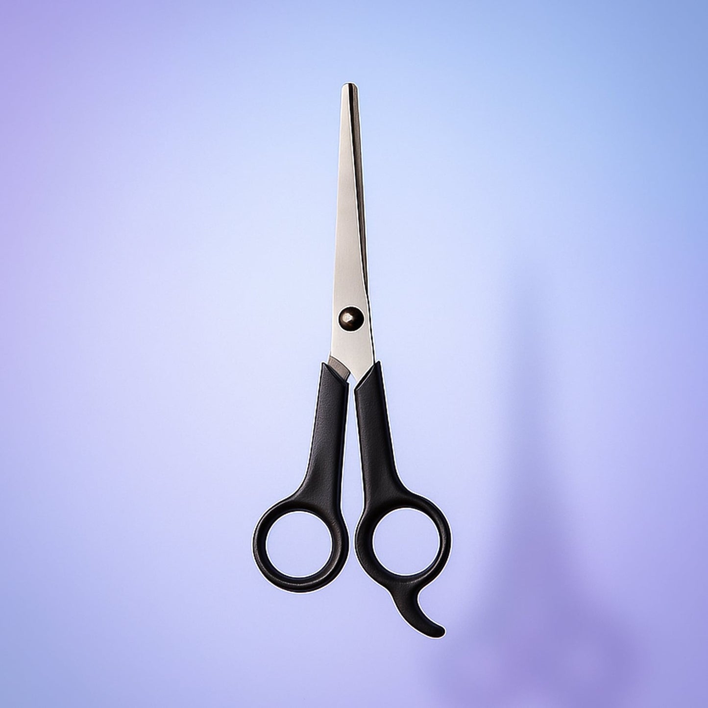 Lightweight hair cutting scissors with comfortable grip handle