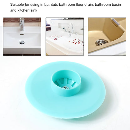 Easy to clean silicone drain filter cover for sinks and showers