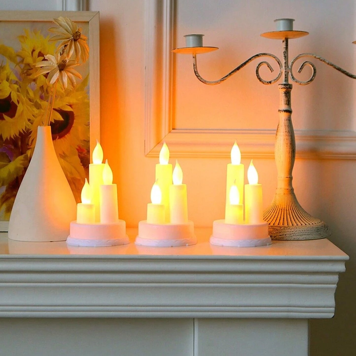 LED Taper Candles, Diwali (1 Pc)
