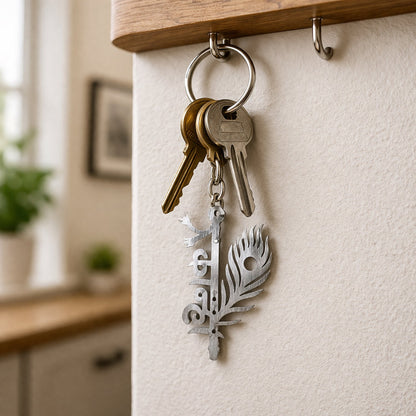 Hindu god Krishna keychain with intricate detailing