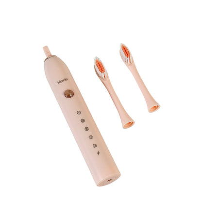 Close-up of the soft, thin-tipped bristles of the Electric Toothbrush for gentle cleaning.