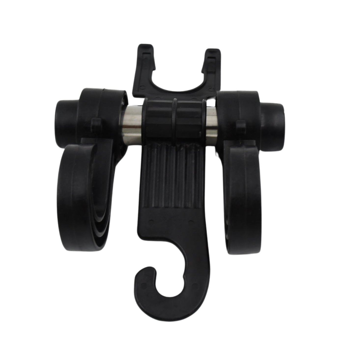 Car Double Hook Hanger neatly installed on the back of a car seat.