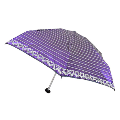A modern and stylish foldable umbrella, providing both sun and rain protection.
