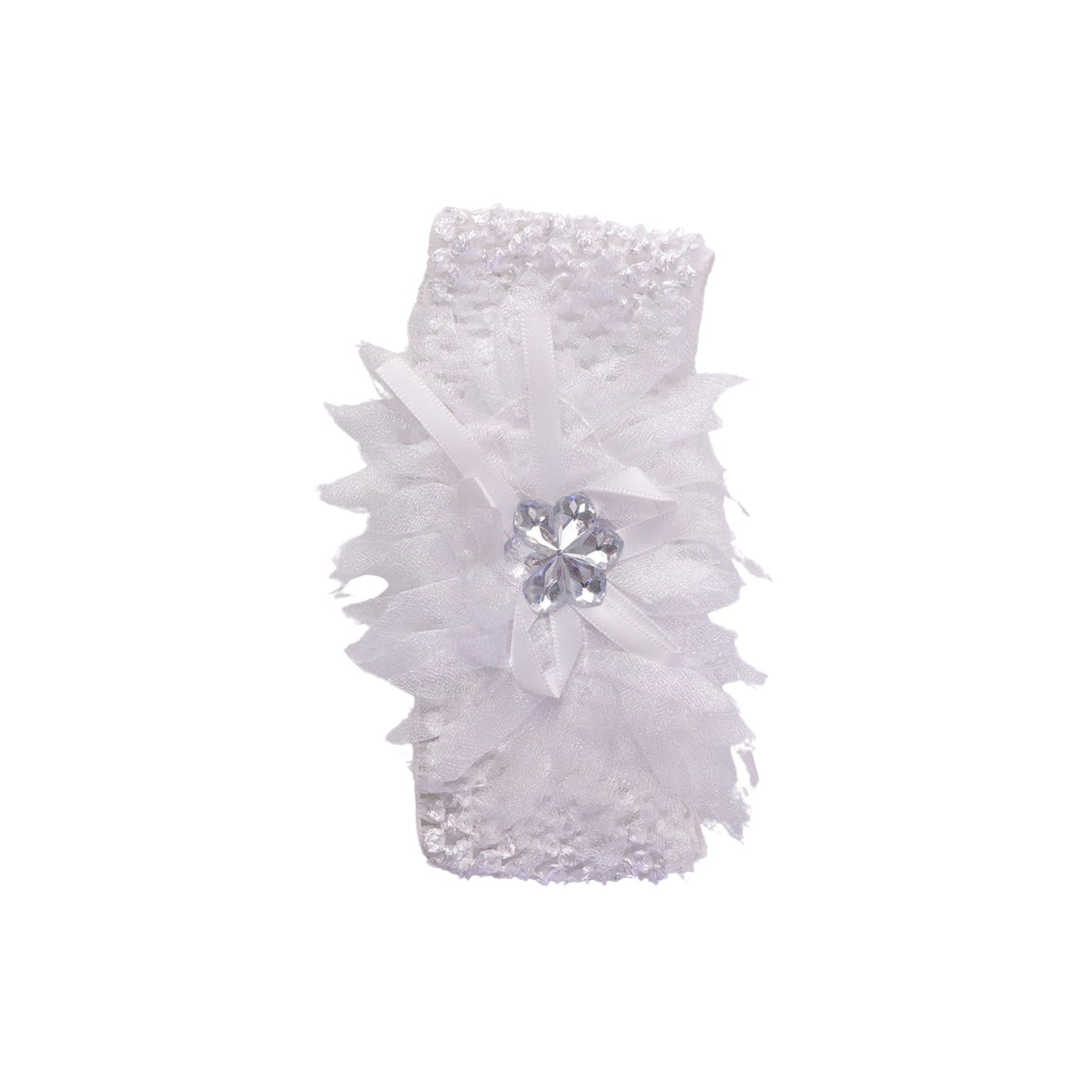 Lightweight elastic baby headband with floral design