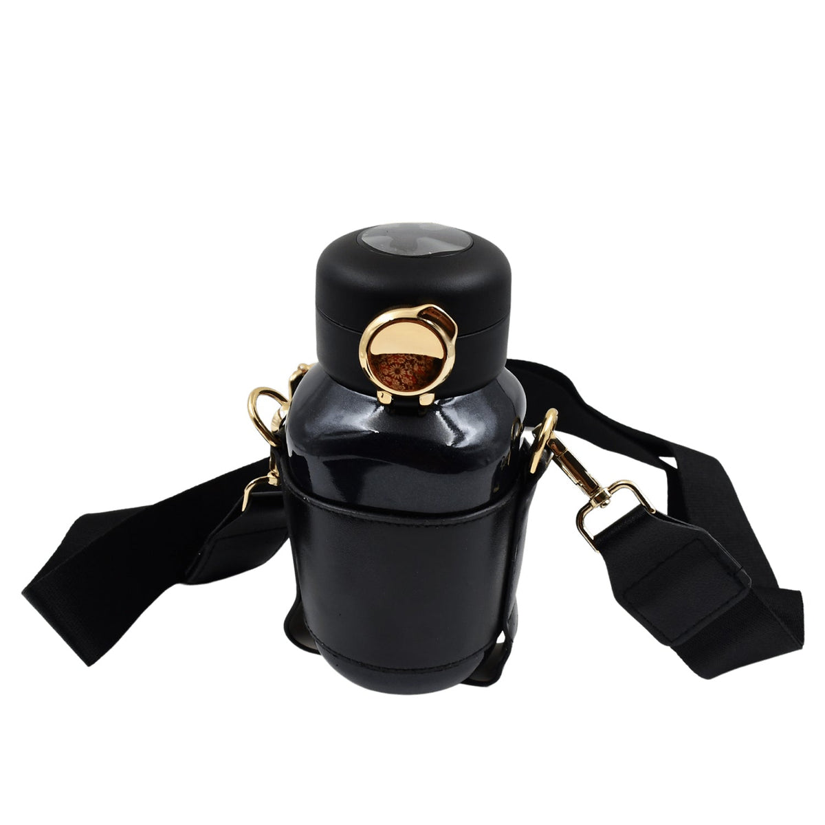 Tumblo Smart Thermos Bottle being used outdoors, ideal for travel and hiking.
