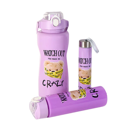 Reusable eco-friendly BPA-free water bottles in trendy print