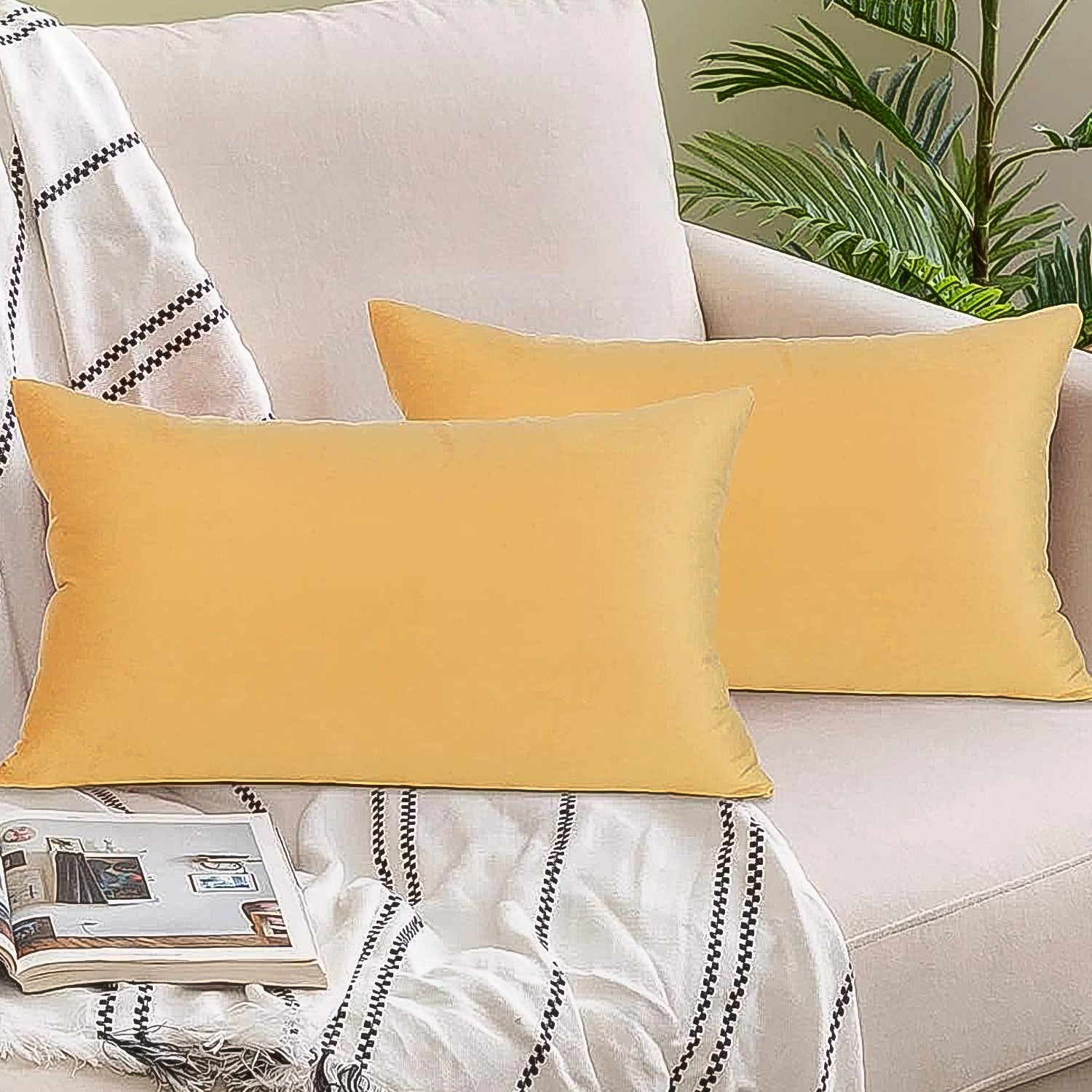 Invisible zipper detail on the side of the pillow cover for a seamless look.