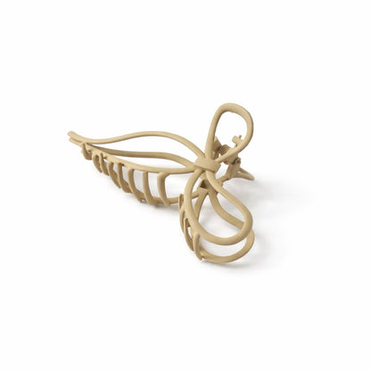 Leaf design hair claw clip with matte finish