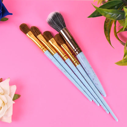 BeautyBare 5pc makeup brush kit featuring high-quality synthetic bristles