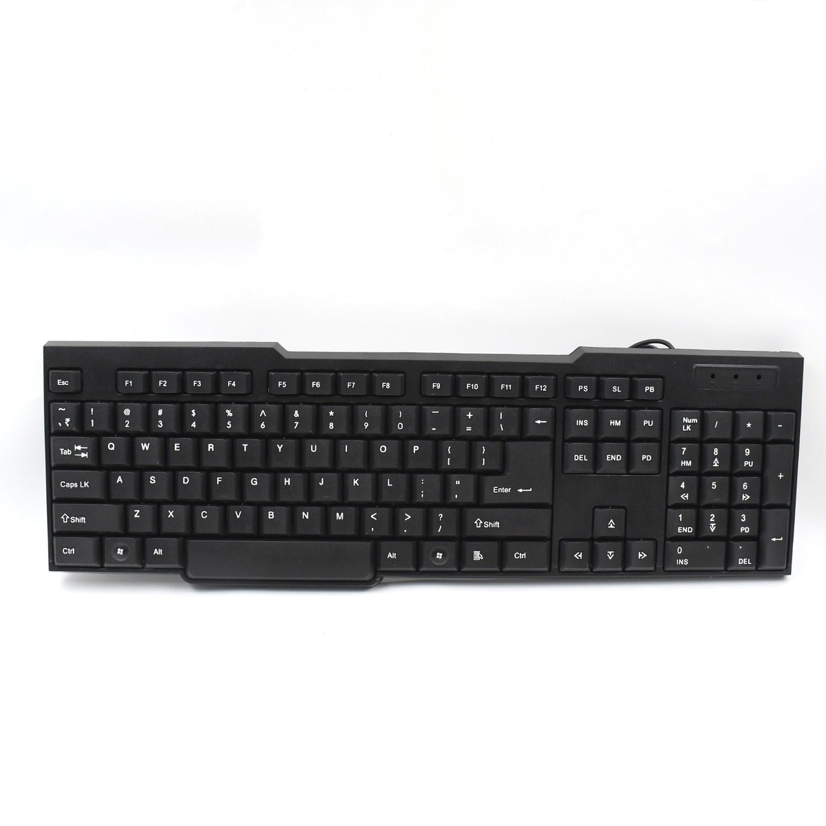 Standard 104-key layout of the plug-and-play computer keyboard.