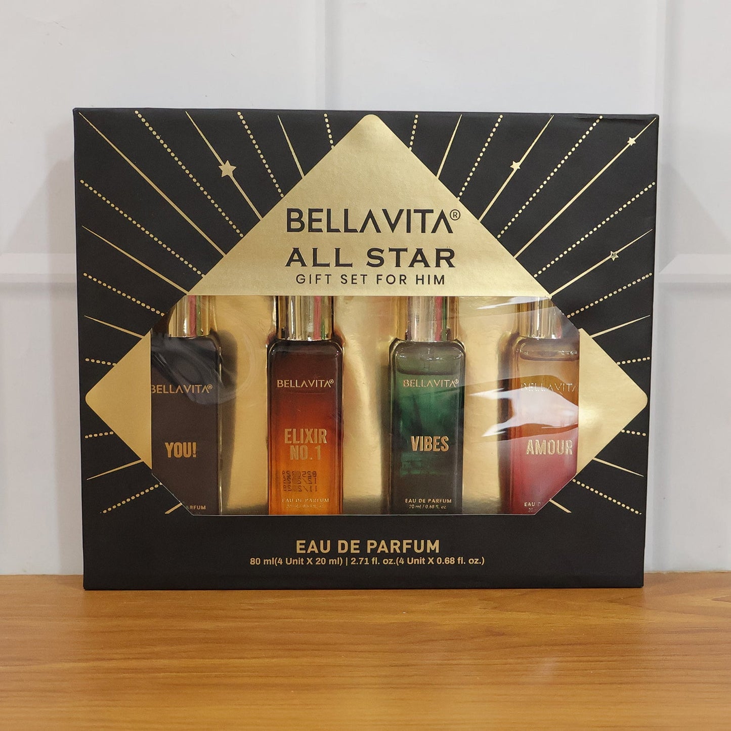 Travel-friendly unisex perfume collection with elegant golden caps