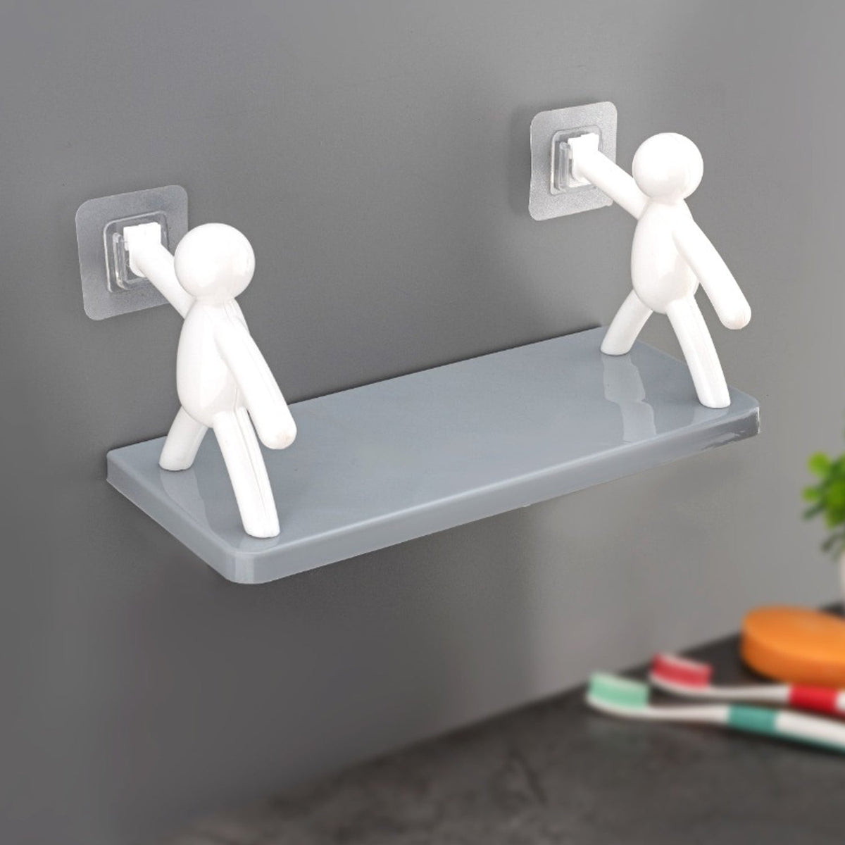 Cute floating wall shelf in a brown box design, perfect for home decor.