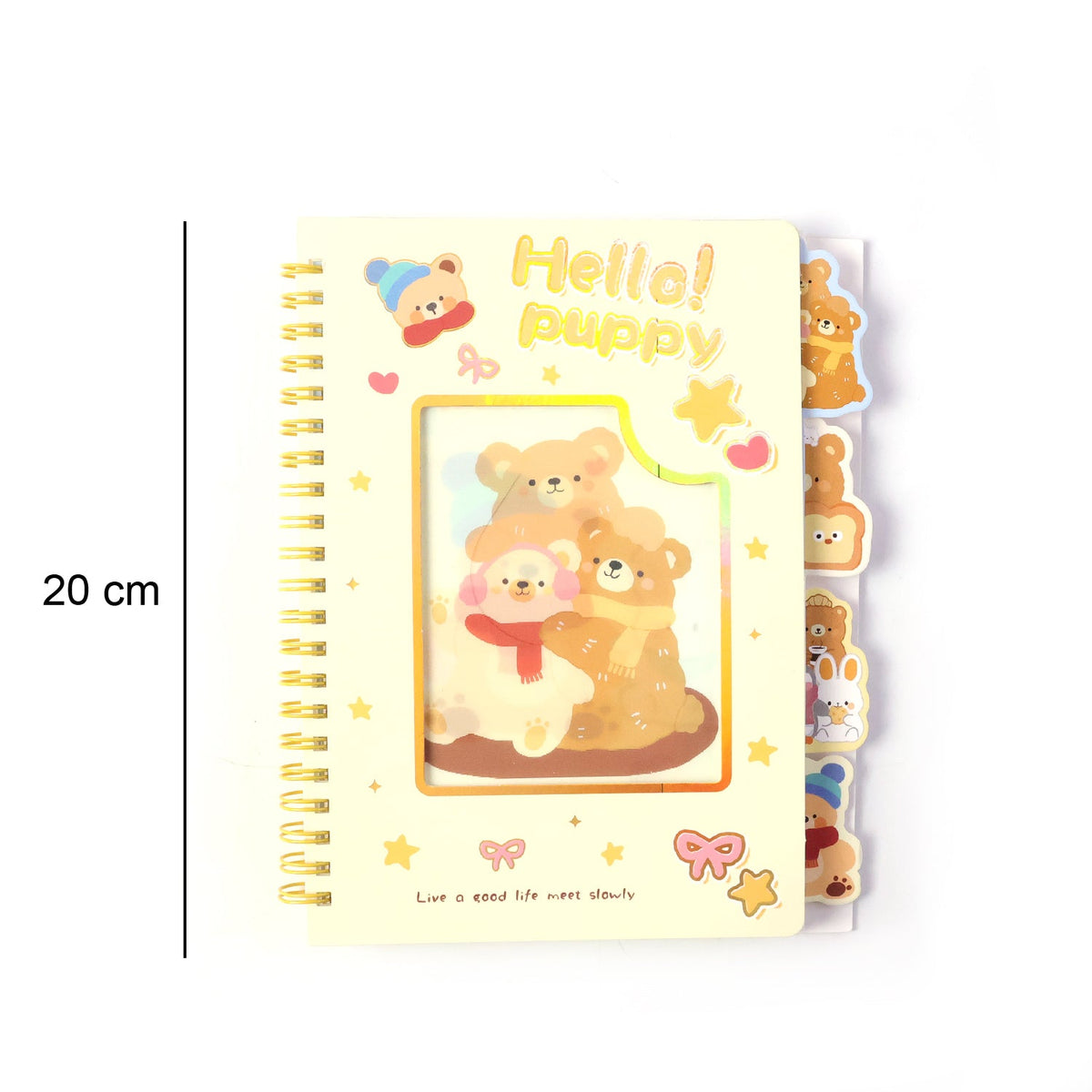 School notebook with spiral binding and fun design