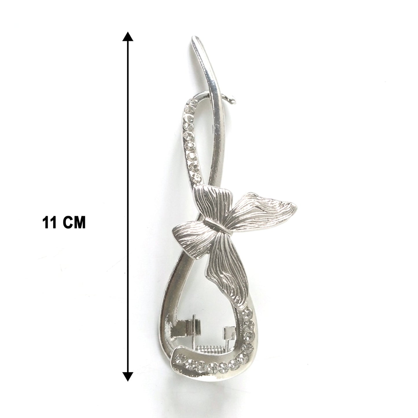 Hair clip with crystal embellishments for a stylish look