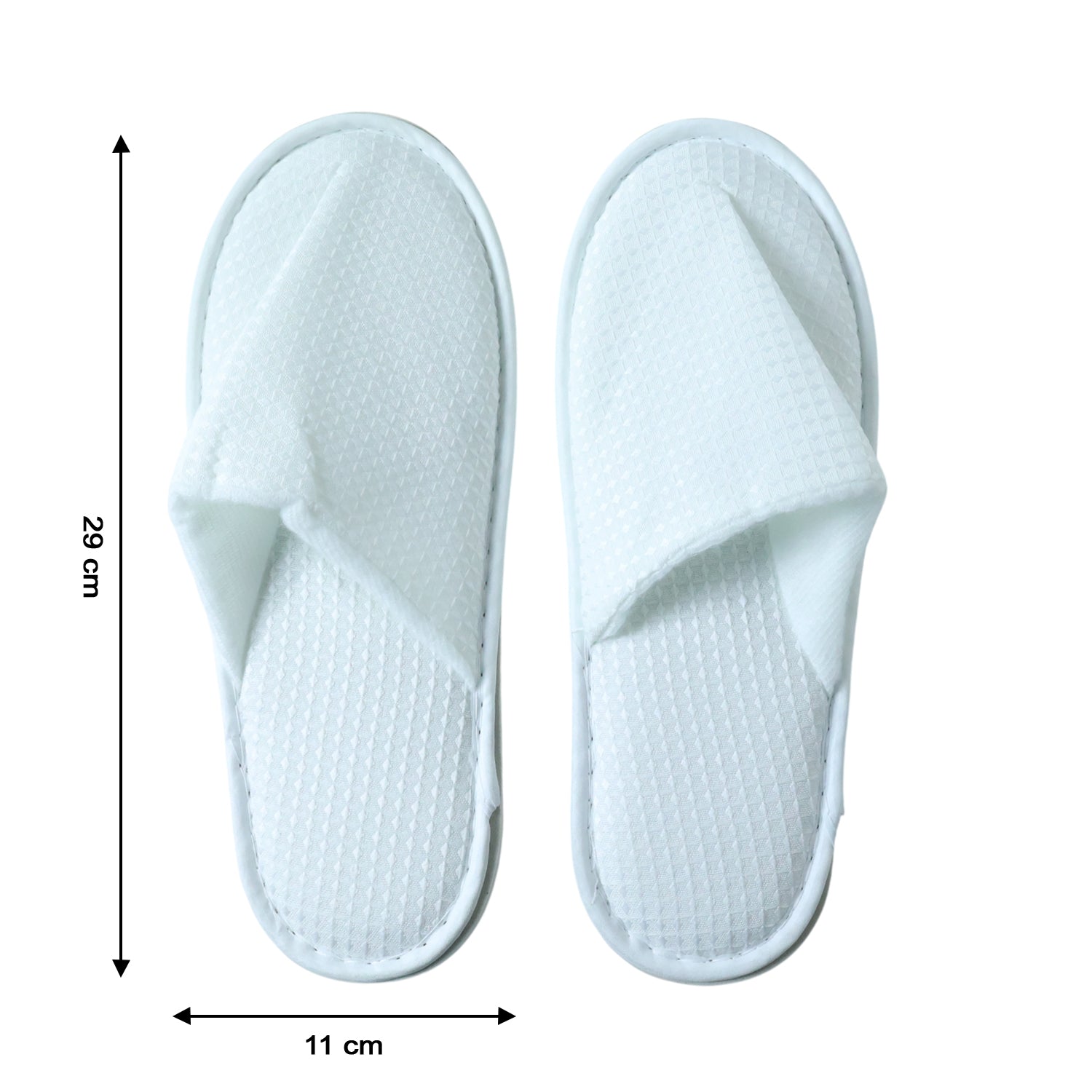 Disposable hotel guest slippers neatly packaged for convenience
