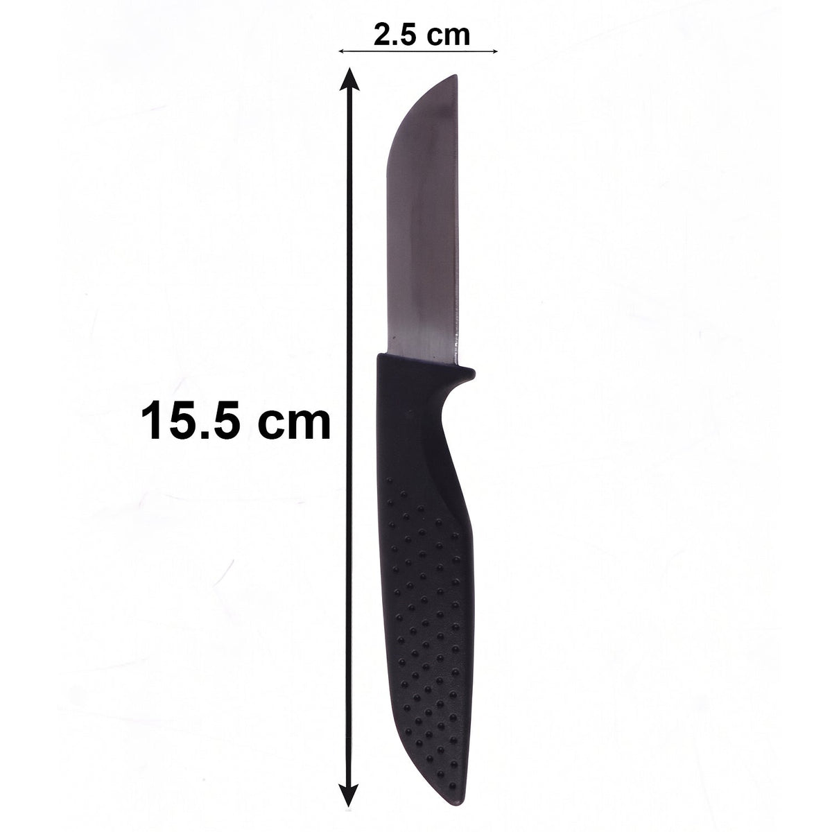 Close-up of sharp stainless steel blades in the 12-piece set