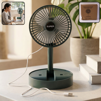 USB fan with quiet operation and strong airflow features