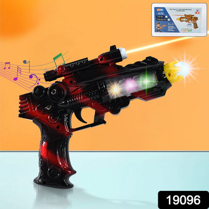 Futuristic space blaster toy gun with LED lights and sound effects