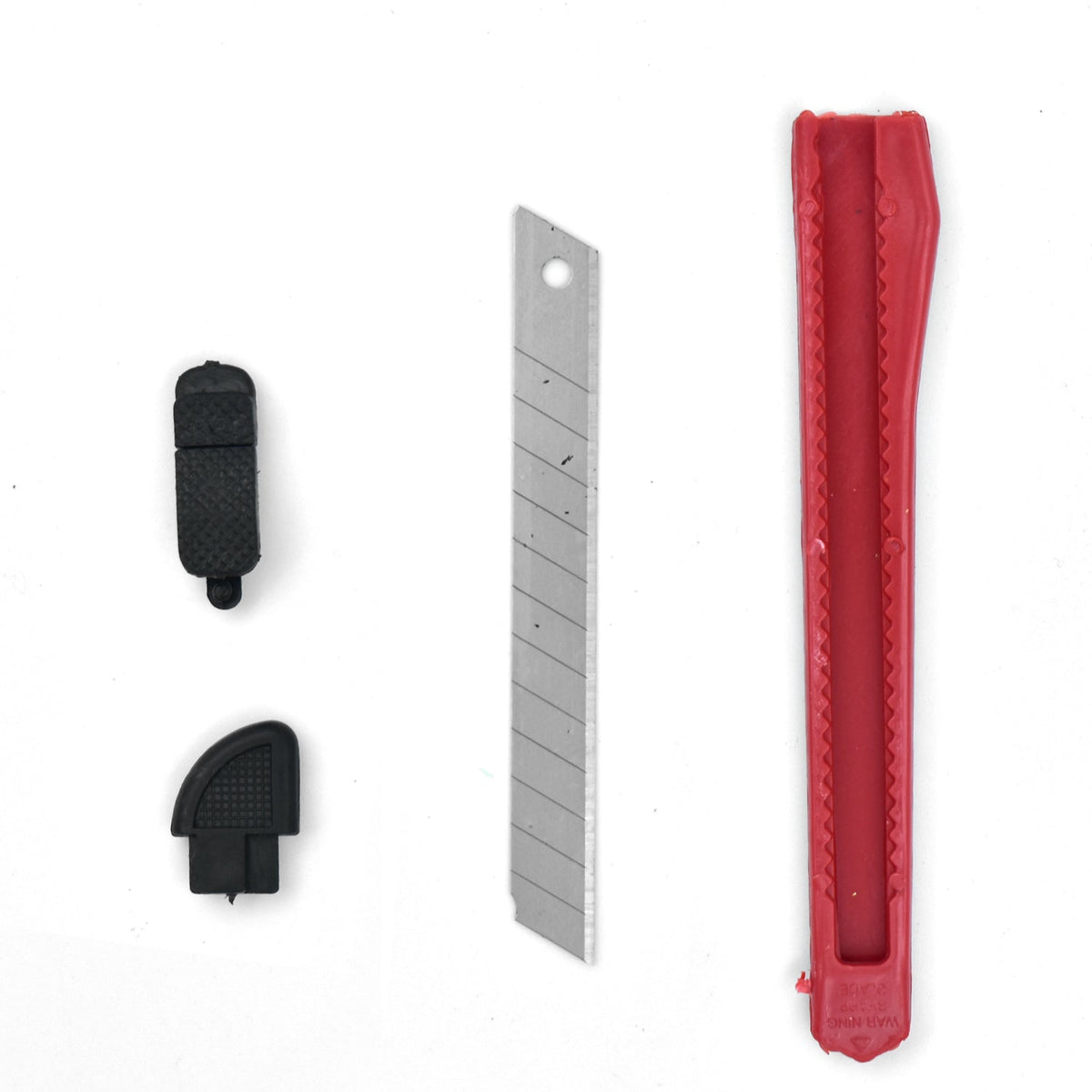 12-piece set of professional paper cutter knives in assorted colors.