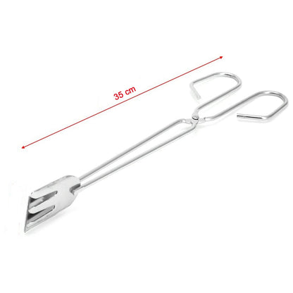 Metal kitchen tongs ideal for serving salads or hot dishes.